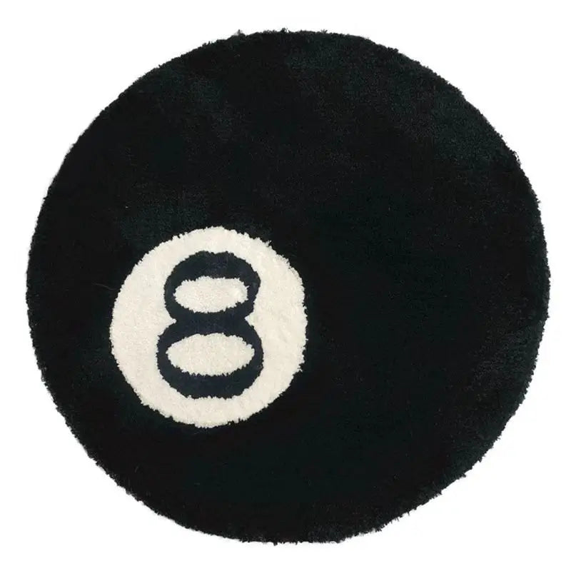 Halloween Magic 8-Ball Round Tufted Rug – Spooky Horror Movie Room Decor
