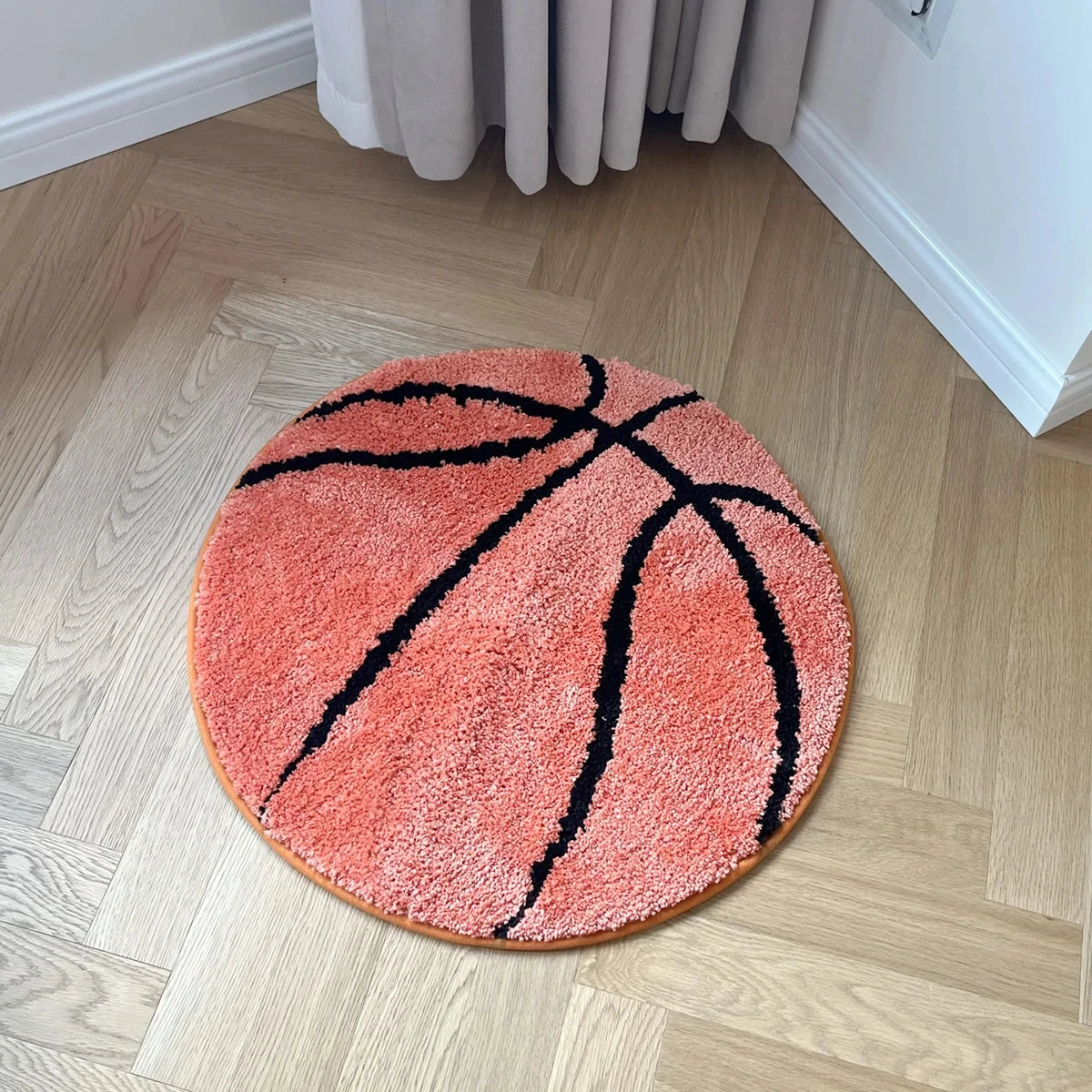 Basketball Tufted Rug – Handmade Sports-Themed Bedroom & Living Room Mat